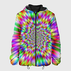 Куртка с капюшоном мужская Спектральная иллюзия, цвет: 3D-черный