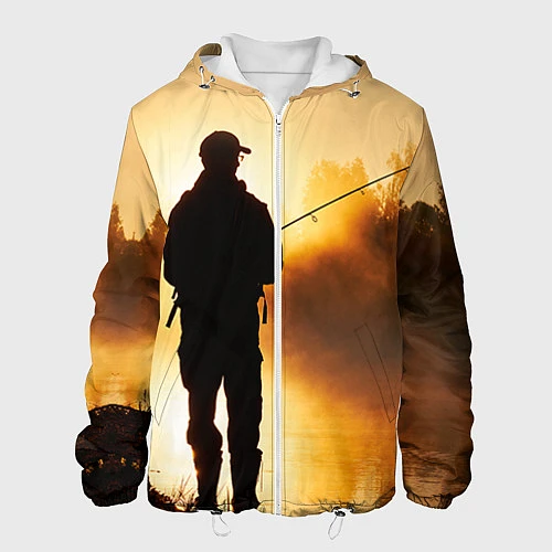 Мужская куртка Вечерний рыбак / 3D-Белый – фото 1