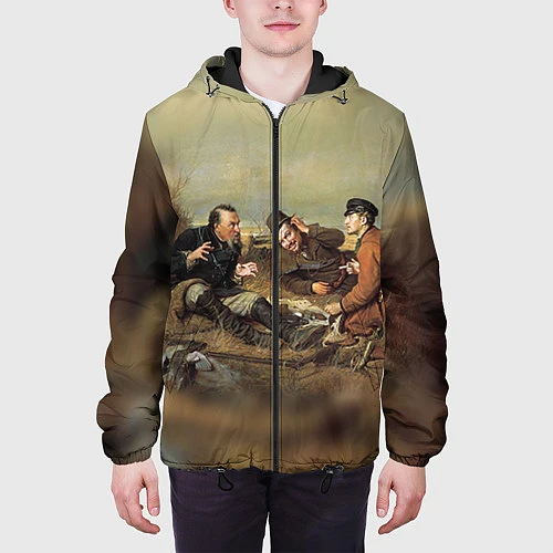 Мужская куртка Русские охотники / 3D-Черный – фото 3