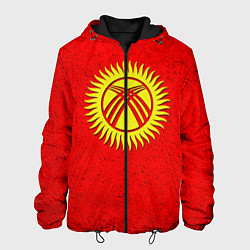 Куртка с капюшоном мужская Киргизия, цвет: 3D-черный