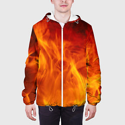 Куртка с капюшоном мужская Огонь 2, цвет: 3D-белый — фото 2