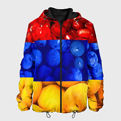 Куртка с капюшоном мужская Флаг Армении, цвет: 3D-черный