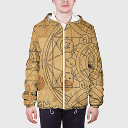 Куртка с капюшоном мужская Дневник алхимика, цвет: 3D-белый — фото 2
