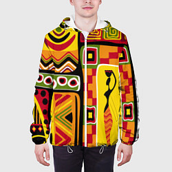 Куртка с капюшоном мужская Африка, цвет: 3D-белый — фото 2