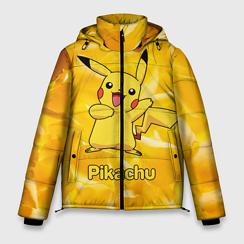Мужская зимняя куртка Pikachu / 3D-Красный – фото 1