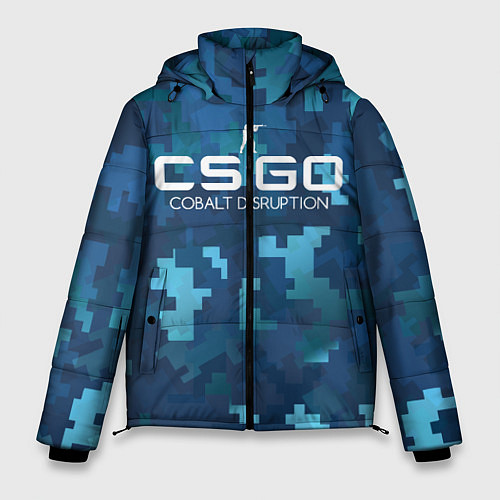 Мужская зимняя куртка Cs:go - Cobalt Disruption Ржавый кобальт / 3D-Черный – фото 1
