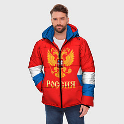 Куртка зимняя мужская Сборная РФ: домашняя форма, цвет: 3D-красный — фото 2