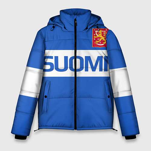 Мужская зимняя куртка Сборная Финляндии: домашняя форма / 3D-Черный – фото 1