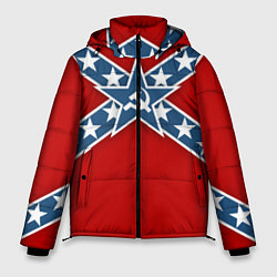 Куртка зимняя мужская Флаг советской конфедерации, цвет: 3D-черный