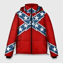 Куртка зимняя мужская Флаг советской конфедерации, цвет: 3D-черный