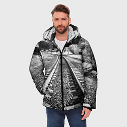 Куртка зимняя мужская Железная дорога, цвет: 3D-черный — фото 2