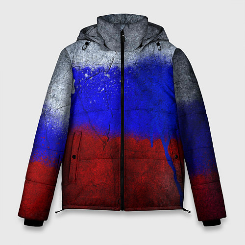 Мужская зимняя куртка Русский триколор / 3D-Черный – фото 1