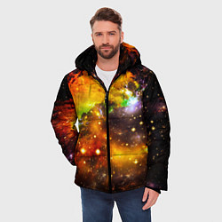 Куртка зимняя мужская Восхитительный космос, цвет: 3D-черный — фото 2