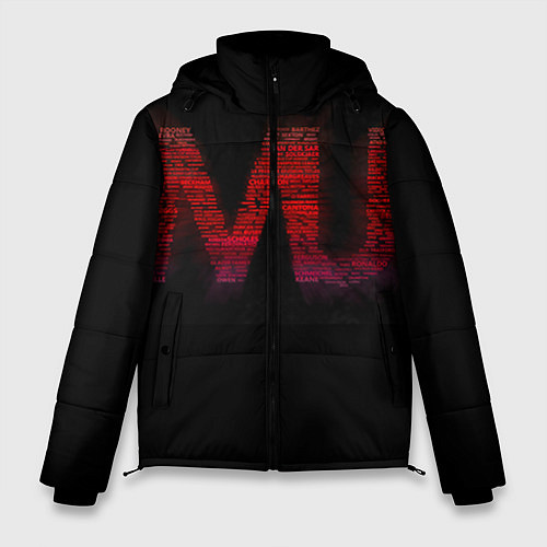 Мужская зимняя куртка Manchester United team / 3D-Черный – фото 1