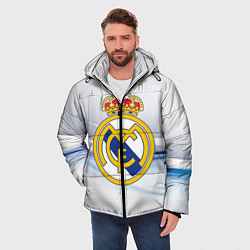 Куртка зимняя мужская Реал Мадрид, цвет: 3D-черный — фото 2