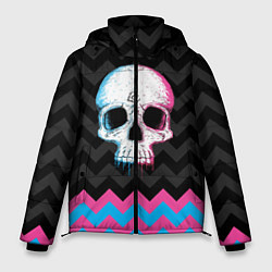 Куртка зимняя мужская Colored Skull, цвет: 3D-черный