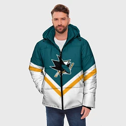 Куртка зимняя мужская NHL: San Jose Sharks, цвет: 3D-черный — фото 2