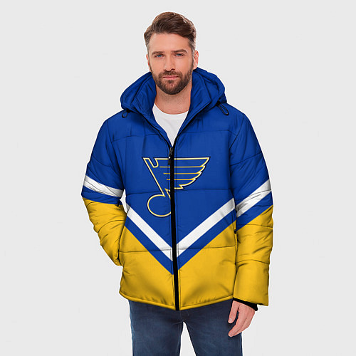 Мужская зимняя куртка NHL: St. Louis Blues / 3D-Светло-серый – фото 3
