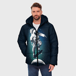 Куртка зимняя мужская Космический скейтбординг, цвет: 3D-красный — фото 2