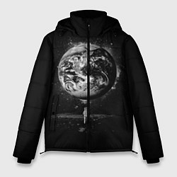 Куртка зимняя мужская Взгляд на землю, цвет: 3D-светло-серый