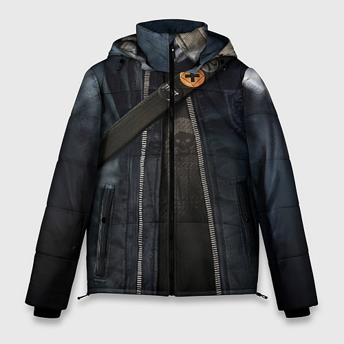 Мужская зимняя куртка Watch Dogs 2 / 3D-Светло-серый – фото 1