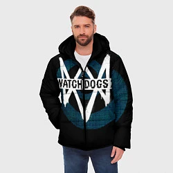 Куртка зимняя мужская Watch Dogs 2, цвет: 3D-красный — фото 2