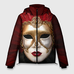 Куртка зимняя мужская Венецианская маска, цвет: 3D-черный