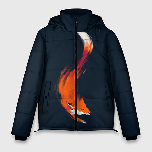 Мужская зимняя куртка Хитрая лисичка / 3D-Черный – фото 1