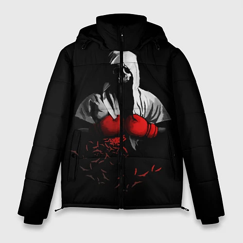 Мужская зимняя куртка Мертвый боксер / 3D-Черный – фото 1