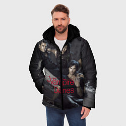 Куртка зимняя мужская Дневники вампира, цвет: 3D-красный — фото 2