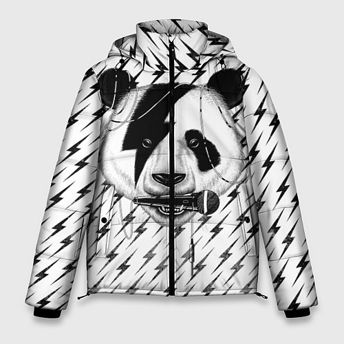 Мужская зимняя куртка Панда вокалист / 3D-Черный – фото 1