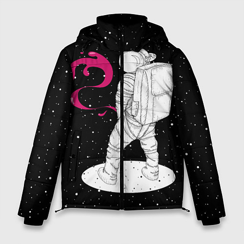 Мужская зимняя куртка Космическая струя / 3D-Черный – фото 1