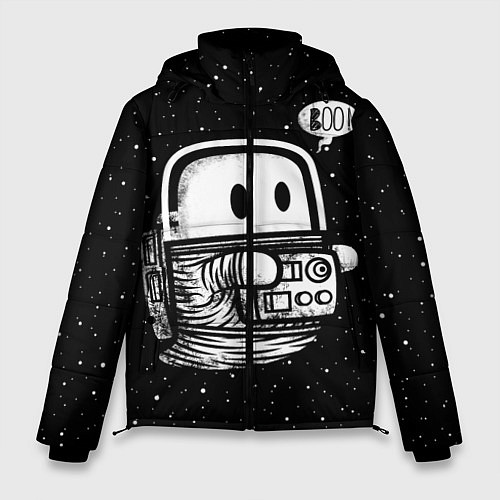 Мужская зимняя куртка Космонавт привидение / 3D-Черный – фото 1