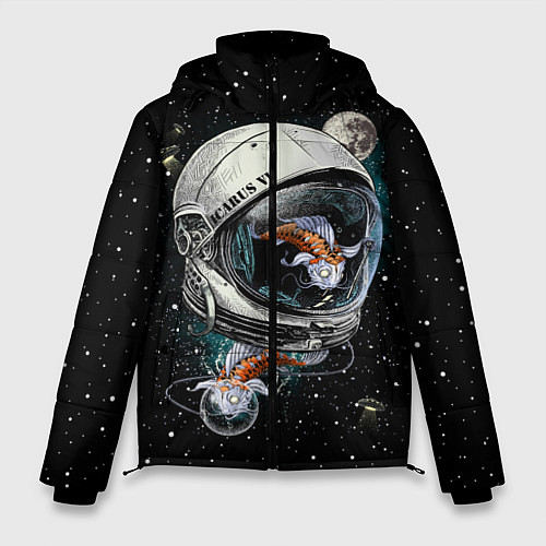 Мужская зимняя куртка Подводный космос / 3D-Черный – фото 1