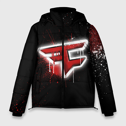 Мужская зимняя куртка FaZe Clan: Black collection / 3D-Красный – фото 1