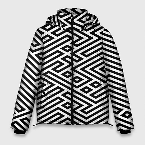 Мужская зимняя куртка Optical illusion / 3D-Черный – фото 1