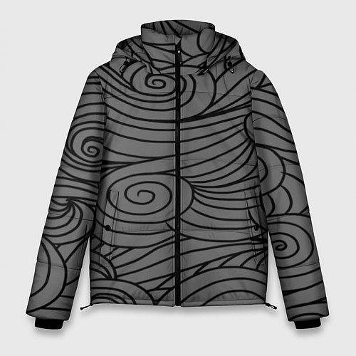 Мужская зимняя куртка Gray pattern / 3D-Черный – фото 1