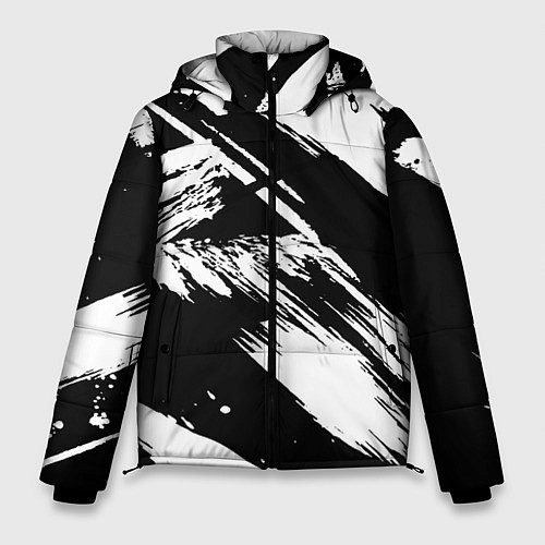 Мужская зимняя куртка Чёрно-белый / 3D-Черный – фото 1