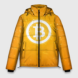 Куртка зимняя мужская Bitcoin Orange, цвет: 3D-черный