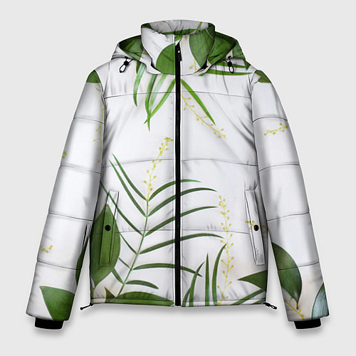 Мужская зимняя куртка Растительность / 3D-Черный – фото 1