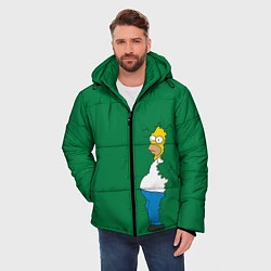 Куртка зимняя мужская Гомер в кустах, цвет: 3D-светло-серый — фото 2