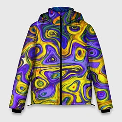 Куртка зимняя мужская Цветная текстура, цвет: 3D-черный