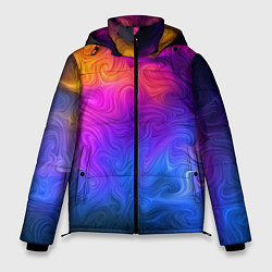 Куртка зимняя мужская Узор цвета, цвет: 3D-черный