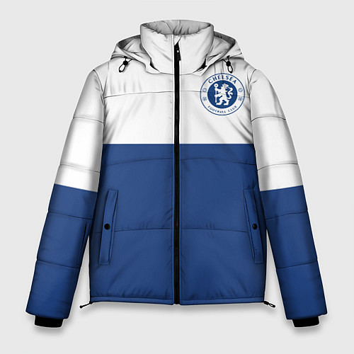 Мужская зимняя куртка Chelsea FC: Light Blue / 3D-Красный – фото 1