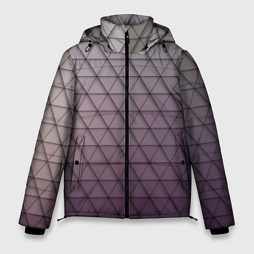 Мужская зимняя куртка Кольчуга из треугольников / 3D-Черный – фото 1