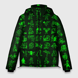 Куртка зимняя мужская Персонажи Fallout, цвет: 3D-черный