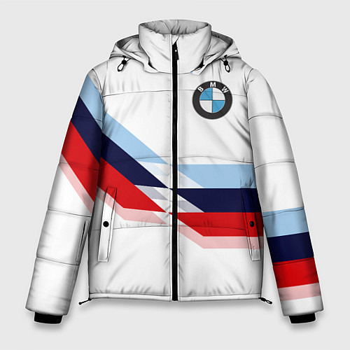 Мужская зимняя куртка BMW БМВ WHITE / 3D-Красный – фото 1