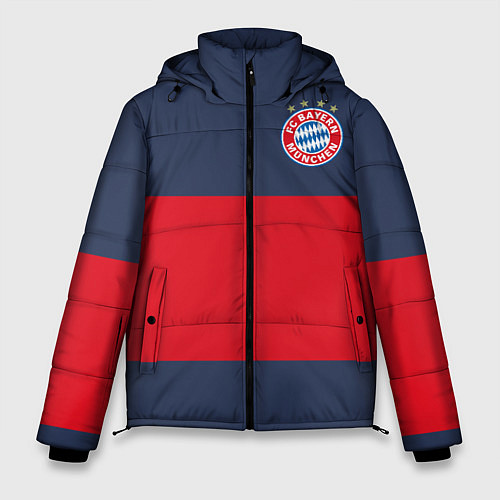 Мужская зимняя куртка Bayern Munchen - Red-Blue FCB 2022 NEW / 3D-Черный – фото 1