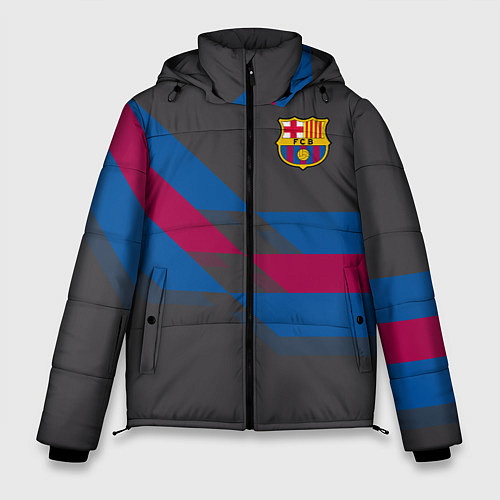 Мужская зимняя куртка Barcelona FC: Dark style / 3D-Черный – фото 1