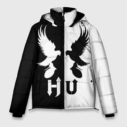 Мужская зимняя куртка HU: Black & White / 3D-Черный – фото 1